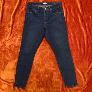 High waisted loft skinny ankle jeans size curvy 29 8 LOFT